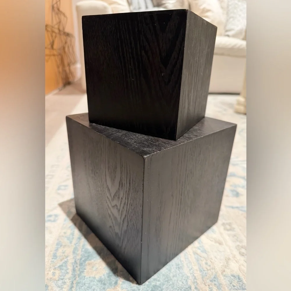 2 x Boxed Shelves in Wooden Cube NWOT